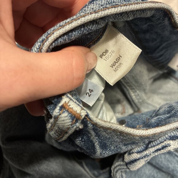 reformation jeans maya Blue high rise skinny button fly Denim 24 - Picture 7 of 8